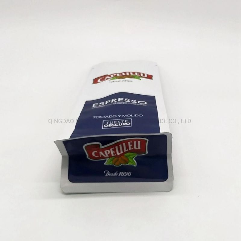 Plastic Food Packaging Bag Flat Bottom Zipper Bag with Valve