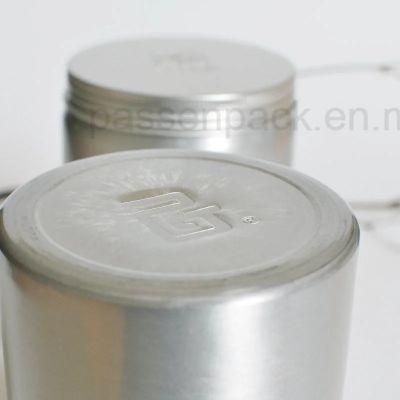 Luxury Custom Logo Embossing Aluminum Tea Canister Tin