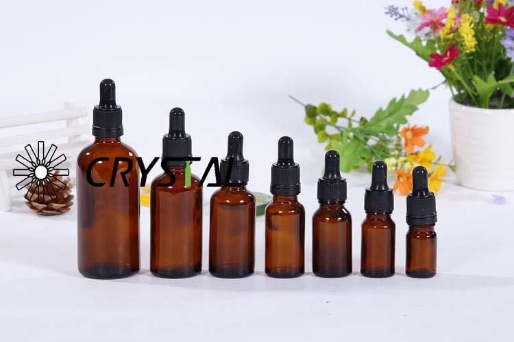 Drip-Type Broun Glass Bottle for Base Oil Essential Oil Massage Oil