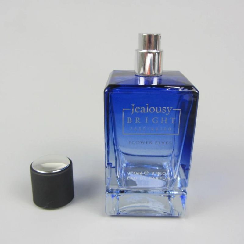 Luxury 50ml 100ml Square Glass Perfume Bottle with Spray Cap