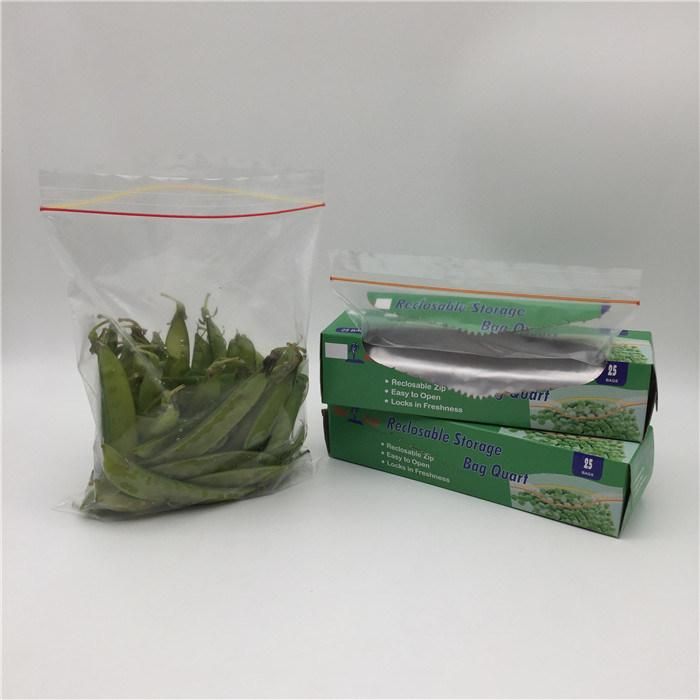 Food Grade Reclosable Plastic Zip Lock Quart Size Freezer Bags