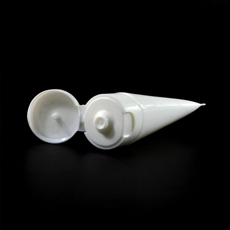 White Plastic Soft Tube Cosmetic Roller Wheel Packaging Round Tube