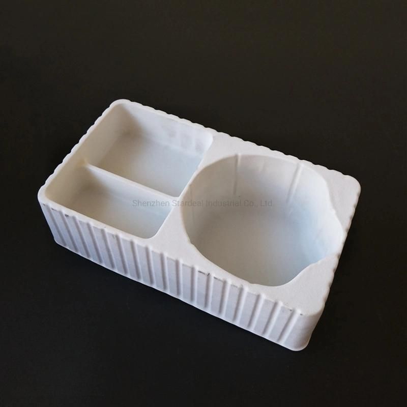 Custom Plastic White PS Flocking Cosmetic Blister Tray