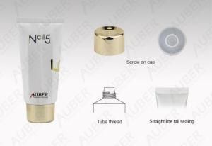 D35mm Hot Foil White Polygonal Squeeze Tube Cosmetic Packaging Wholesale