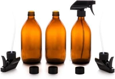 300ml 500ml Amber Bottle Glass Spray with Black Mist Spray Caps for Alcohol