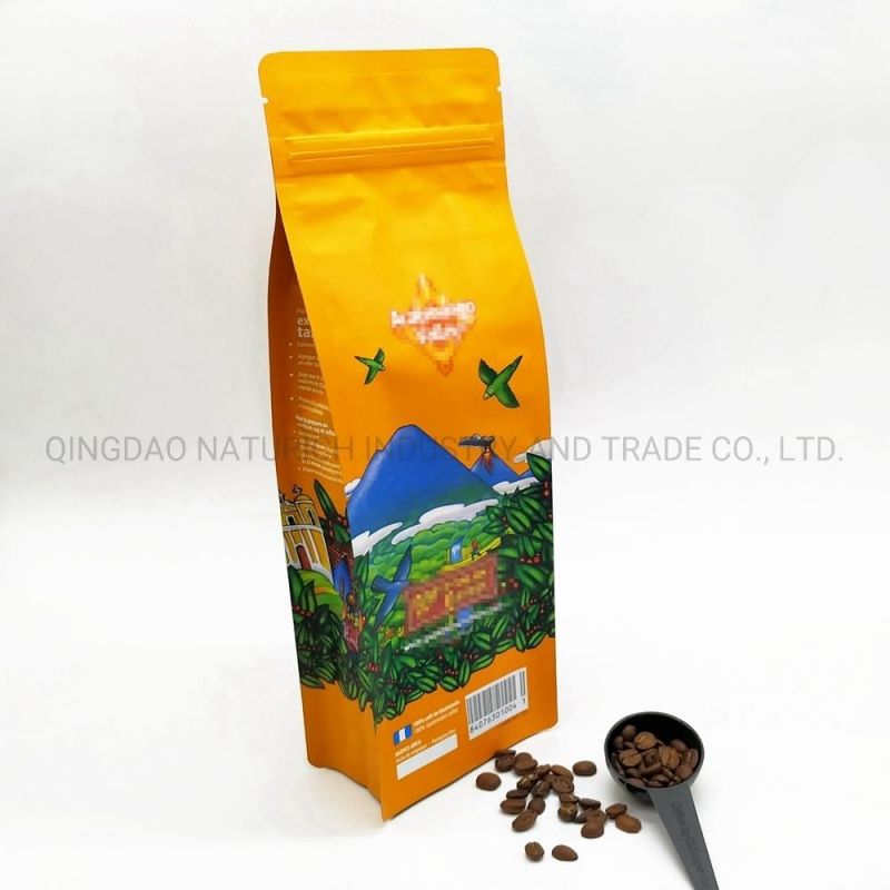 340g Food Packaging Bag Flat Bottom Stand up Pouch