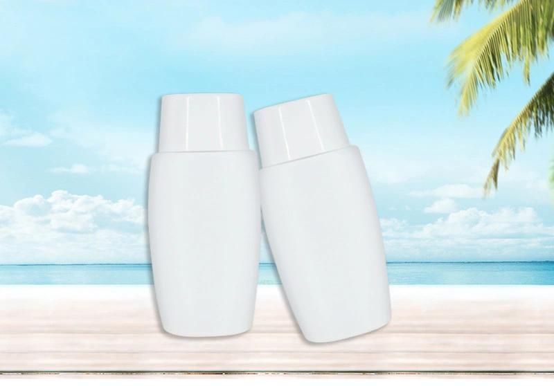 Hot Selling 50ml Plastic White Lotion Cream Bottle with Nozzle