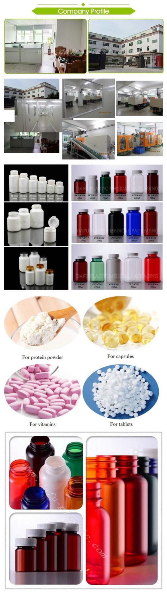 Plastic HDPE Capsule Tablet Plastic Health Bottle with Plastic Cap