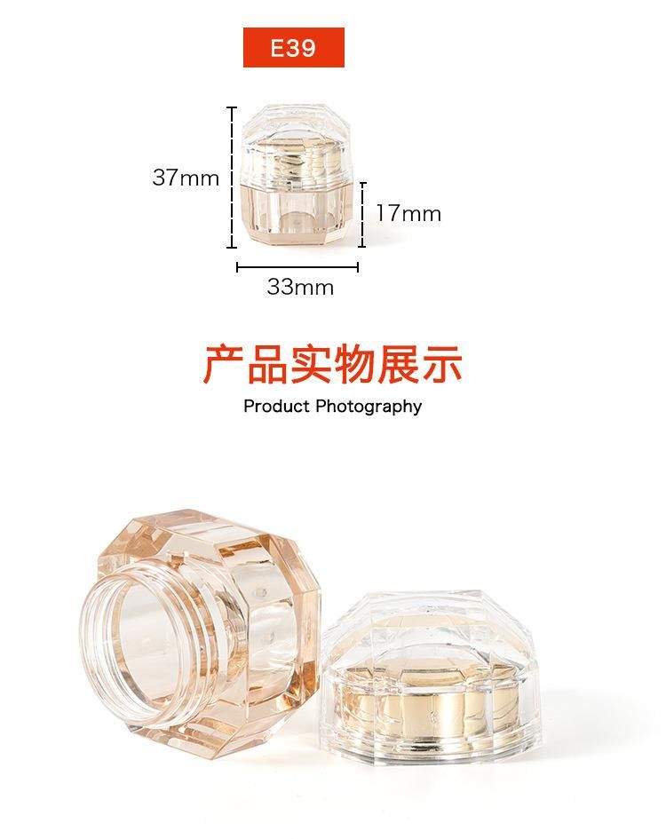 5g Cute Mini Empty Transparent Clear Plastic Jar