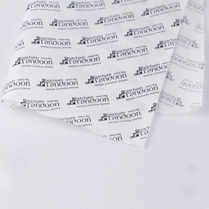 High Quality Letter Logo 17GSM 20*30" White Packing Wrapping Tissue Paper