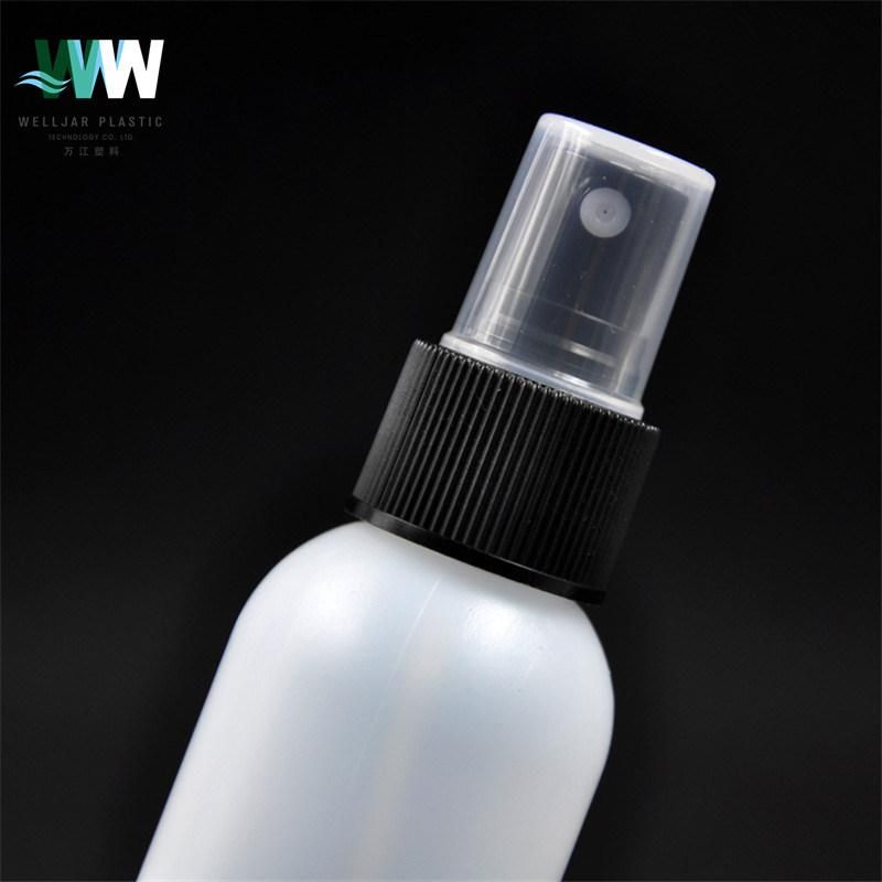 120ml Cosmetic Packing White PE Round Shoulder Plastic Spray Bottle