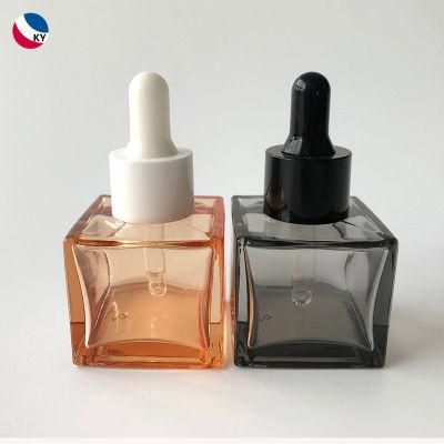 30ml Amber Glass Dropper Bottles Essential Oil Bottle Customized Cosmetic Packaging