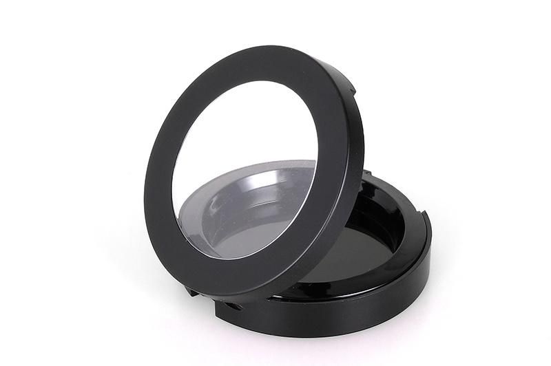 Manufacturer Custom 1 Hole Round Black Clear Plastic Eye Shadow Case Packaging with One Hole for Packaging