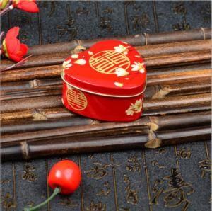 Red Wedding Fashion Exquisite Flower Design Tinplate Box Happy Candy