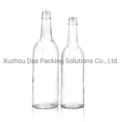 1 Liter Empty Glass Liquor Bottle with Metal Security Lid