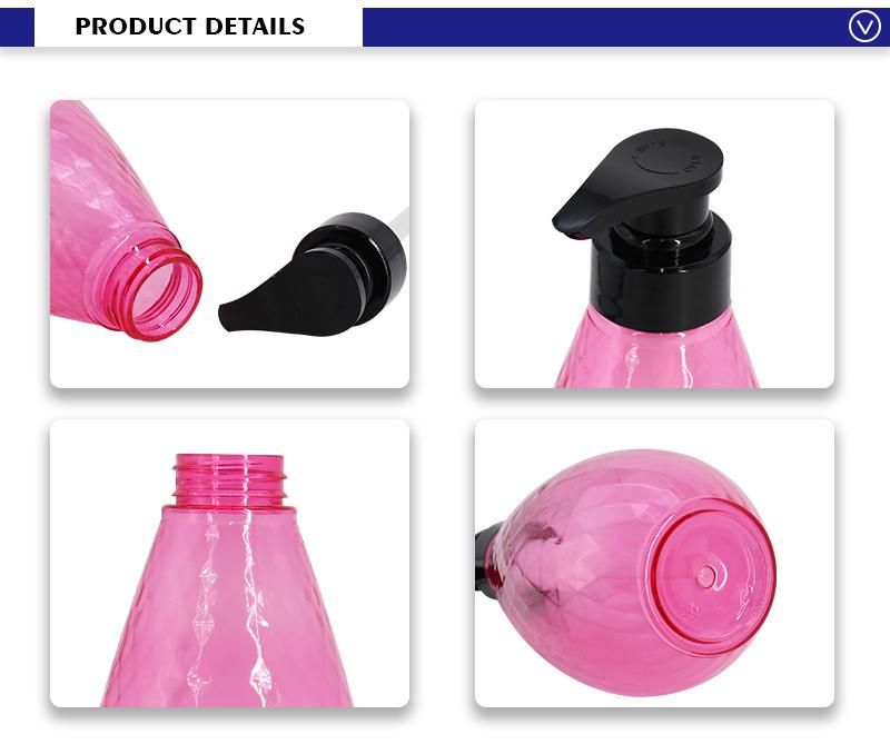 High Quality Conditioner Custom Logo Plastic Pet 500ml Shampoo Bottle with Pump