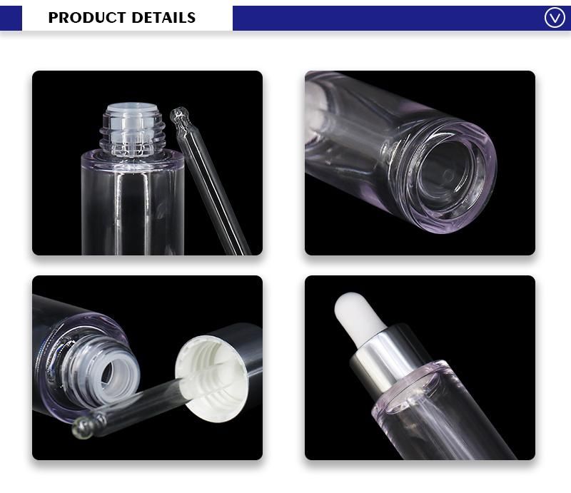 Wholesale Round Cosmetic Serum Dropping Bottles 30ml Empty Plastic Containers