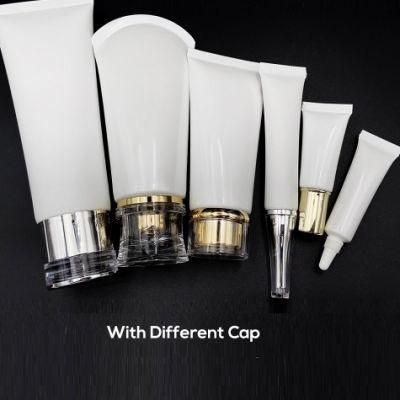 New Cosmetic Plastic/PE Round Tubes for Packing Cream Lotion Paste, Natural Sunscreen Cosmetic Plastic Packaging White Tube