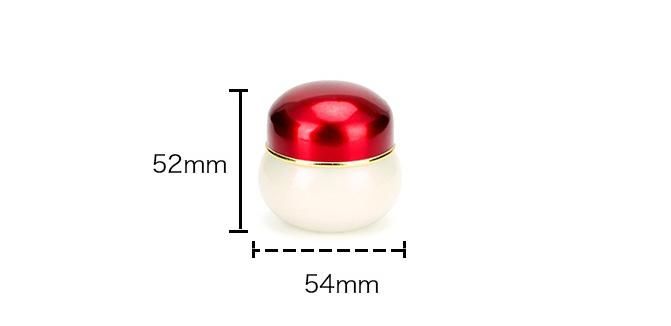 20g High Quality Plastic Cream Jar with Gold Metalic Rim