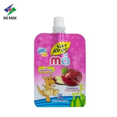 Dq Pack 3 Layers Laminated Food Grade Portable Juicy Drink Bags Liquid Drinking Spout Pouch