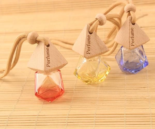 Car Air Freshener Scent Perfume Bottle Diffuser Fragrance Hanging Empty Decor Bottle Car Hanging Ornament 8ml