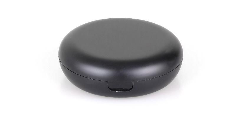 59mm Pan Elegant Black Matt Compact Powder Case with a Mirror Face Powder Packaging Black Makeup Compact Case with Double Pan