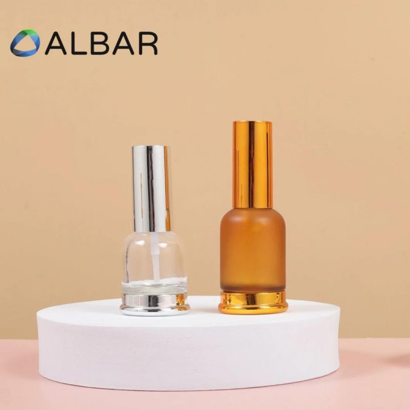 Slope Shoulder Fragrance Glass Bottles with Cold Frosted or Clear Colors