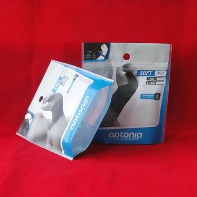 Sports Tights Packaging Bag with Zipper and Hanger Hole