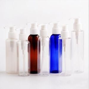 150ml 180ml Pet Plastic Round Shoulder Cosmetic Shower Gel Shampoo Lotion Pump Bottle