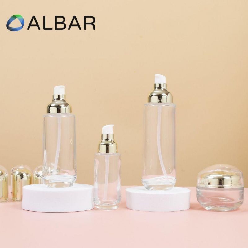 Set Cosmetics and Skin Care Glass Bottles for Serum Lotion Essence Oil Tonic