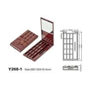 Unique Shape Box Plastic Chocolate Eyeshadow Palette Compact Packaging