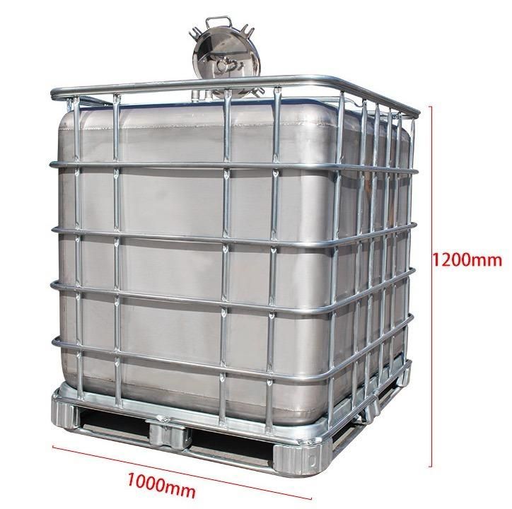 100% Stainless Steel Acid and Alkali Resistant Ton Barrel