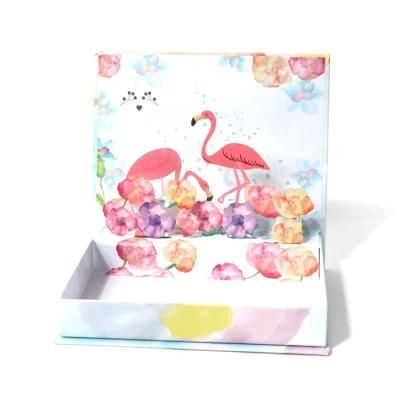 China Wholesale High Quality Custom Made Cardboard Hardcover Magnetic Gift Flamingo Box