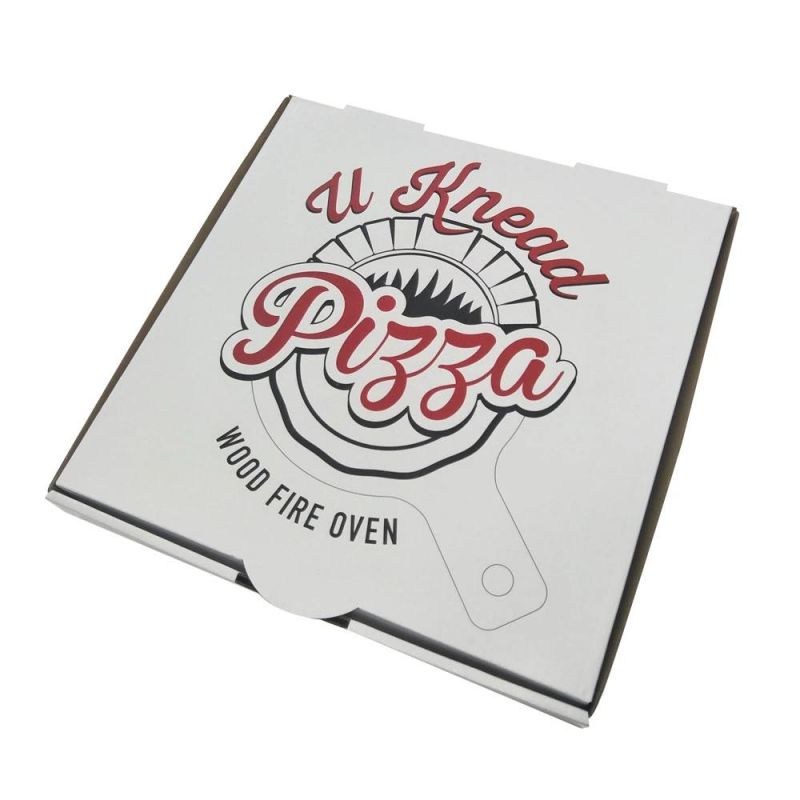 Professional Factory Custom White Pizza Box Tuck Top Box for Packaging