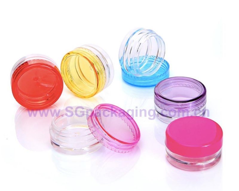 3ml 5ml 10ml Round Clear Plastic Jars Screw Top Empty Glitter Jar 15ml 30ml Cosmetic Cream Packaging Containers