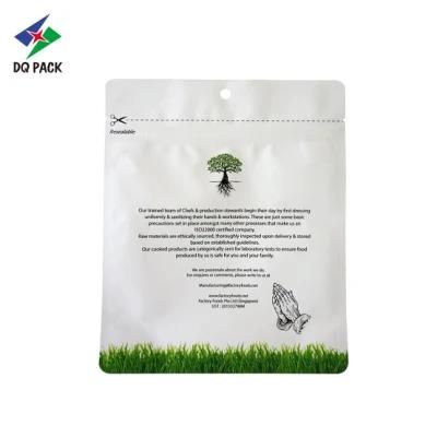 Dq Pack Custom Printes Mylar Bag Reusable Zipper Pouch Qual-Seal Flat Bottom Bag for Snack Packaging