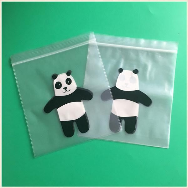 Custom Printed Zipper Bag Resealable Plastic Zip Lock Food Bag with Panda Printing