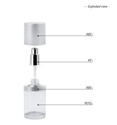30ml 50ml 80ml Cylinder Lotion Pump Cosmetic Bottle