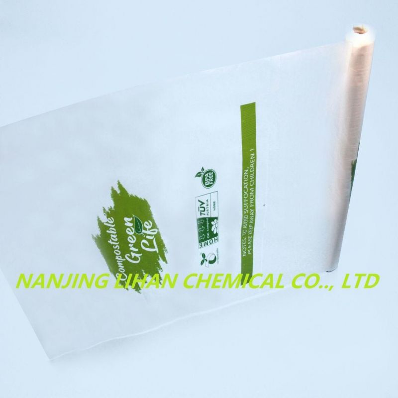 En13432 Biodegradable Plastic Eco-Friendly Compost Transparent Cornstarch Compostable Bag with Self Adhesive for Clothing Garment Food Contact Packaging