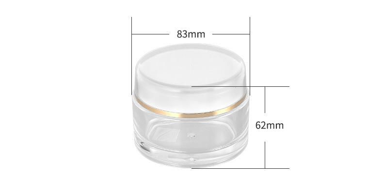 120g Cosmetic Packaging Empty Plastic Clear Transparent Body Cream Jar