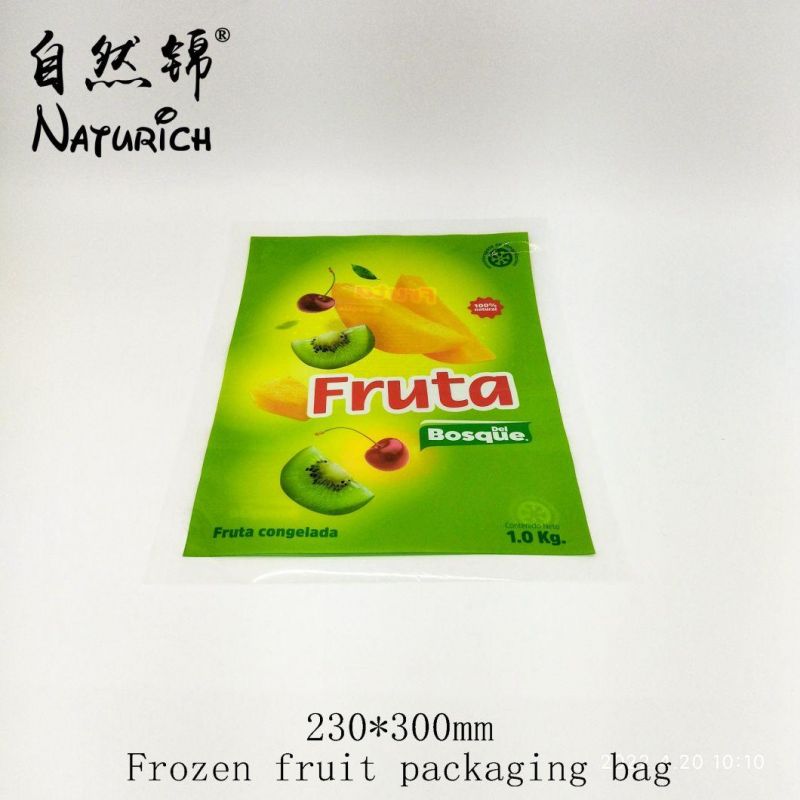 Digital Printing Frozen Mixed Fruit Bag Cherry Kiwifruit Peach Packaging Mylar Pouch