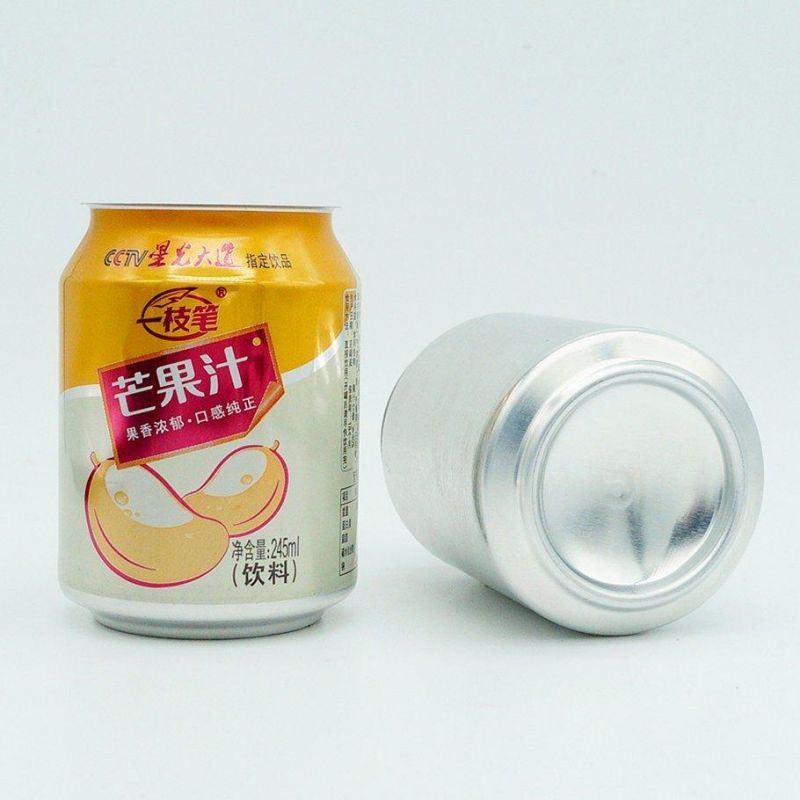 Standard 250ml Cans and Lids for Mango Juice