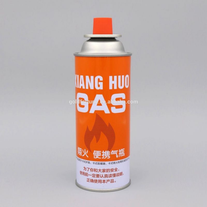 Round Printed Refilling Butane Gas Aerosol Spray Tin Can