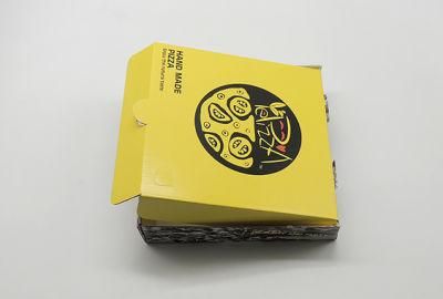 Yellow Food Grade Cardboard Packaging Cheap Disposable Pizza Box for Party
