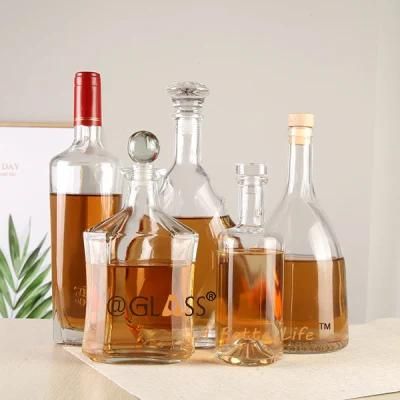 26oz Cheap Customized Hexagon Glass Bottle Cutter with Cork