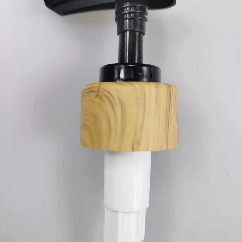 New Design 24/410 28/410 Wooden Grain Collar Lotion Pump for Shampoo Bottles