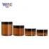 High Quality 60ml 100ml 150ml 250ml Frosted Round Brown Amber Plastic Cream Jar