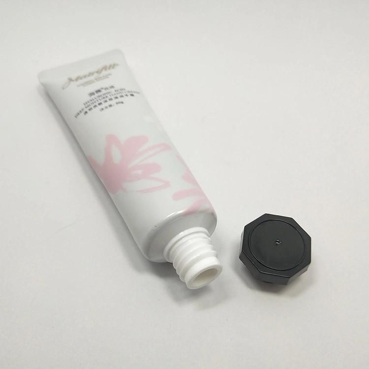 Custom Matte Clear Round Face Wash Cream Packaging Empty Flip Top Cap Plastic Tube for Makeup