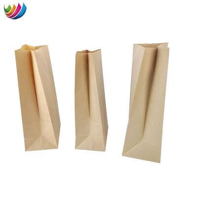 Custom Design Food Packaging Take Away Brown Kraft Paper Bag