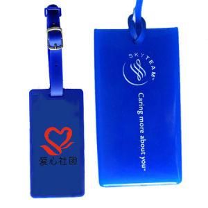 Dark Blue New Style Soft PVC Luggage Tag